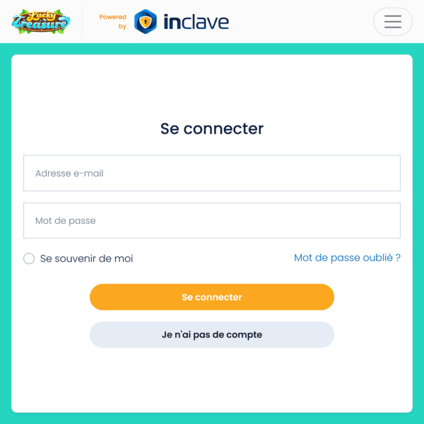 Lucky Treasure Casino — Page de connexion